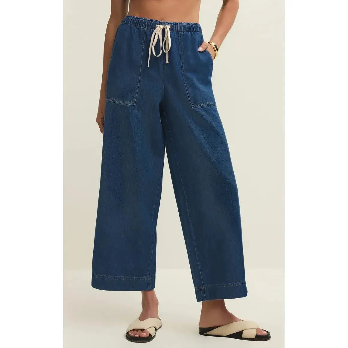DAYCATION DENIM UTILITY PANT-LADIES PANTS-Z SUPPLY-JB Evans Fashions & Footwear