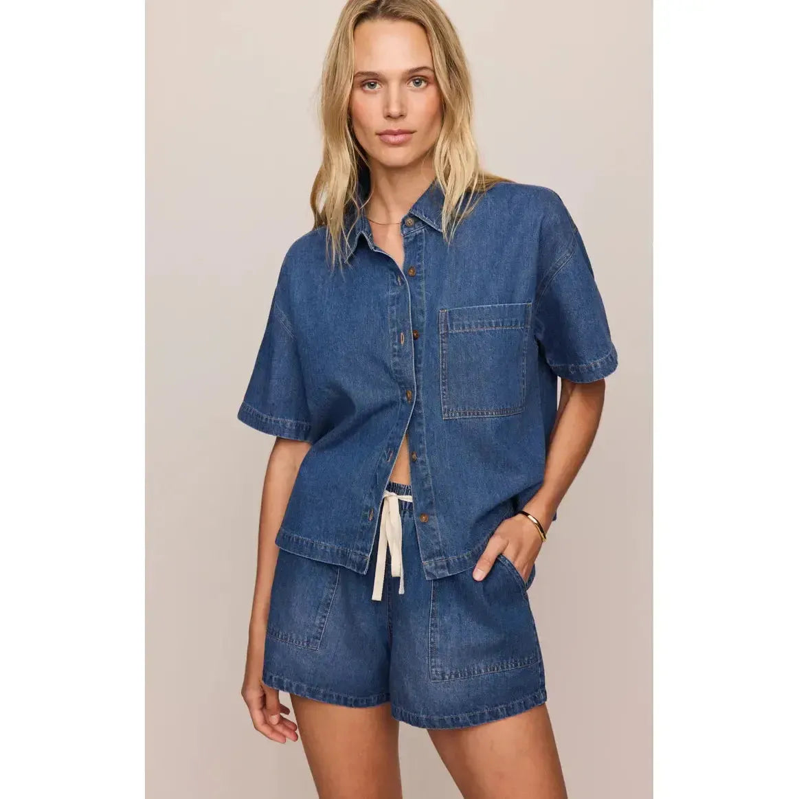DAYCATIONS DENIM UTILITY SHORT-LADIES SHORTS-Z SUPPLY-JB Evans Fashions & Footwear