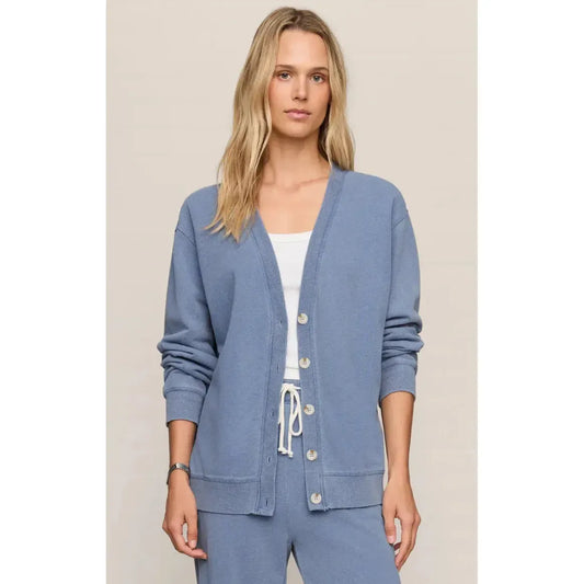 DAZED END KNIT DENIM CARDIGAN-LADIES TOPS-Z SUPPLY-JB Evans Fashions & Footwear