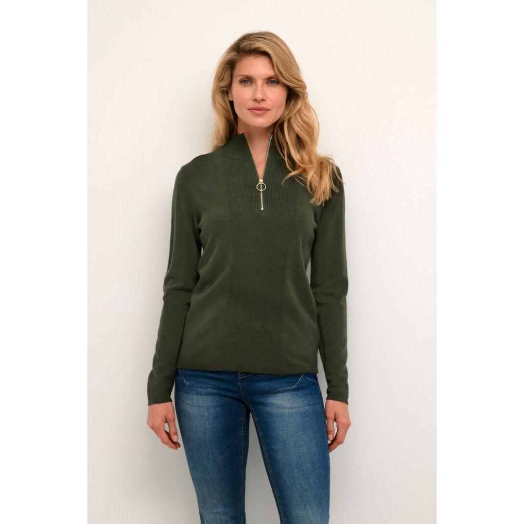 DELA HIGH NECK PULLOVER-LADIES SWEATERS & KNITS-CREAM-JB Evans Fashions & Footwear