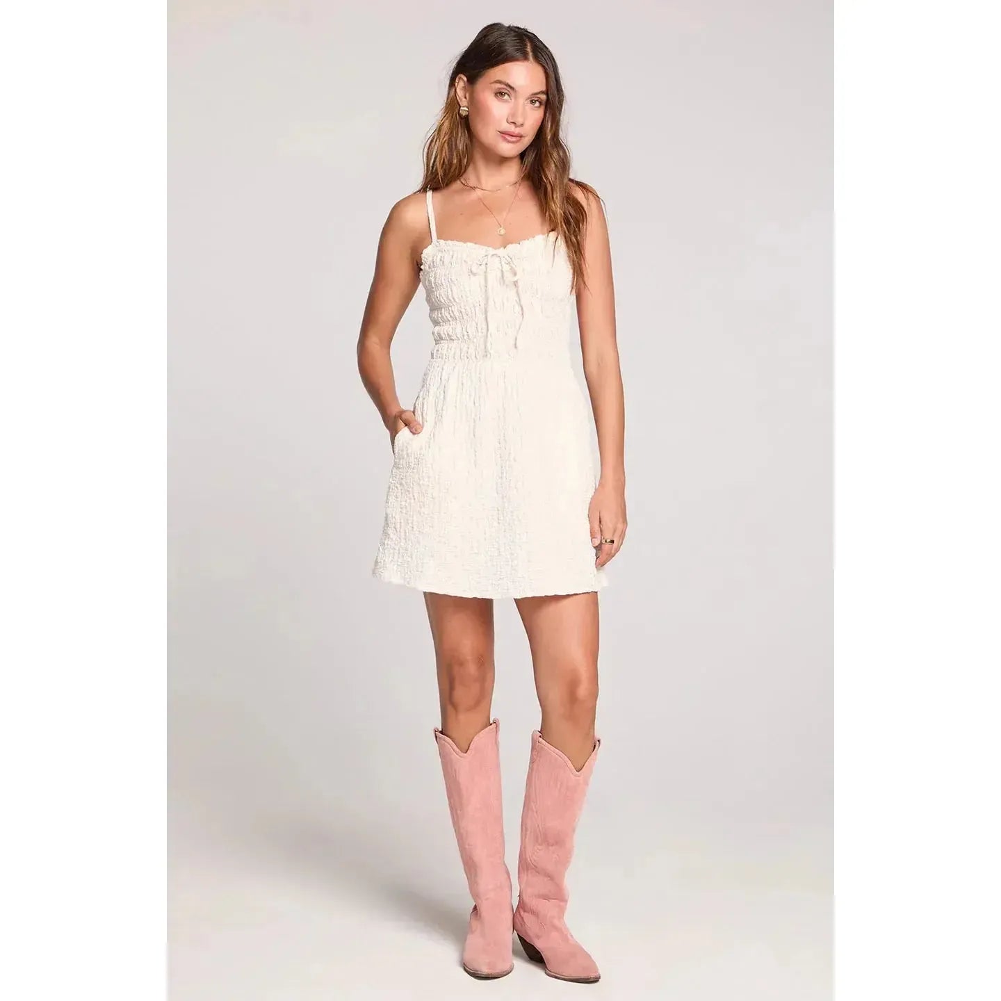 DELIAH MINI DRESS-LADIES DRESSES & JUMPERS-SALTWATER-JB Evans Fashions & Footwear