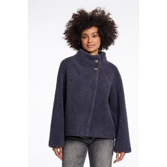 DENU JACKET WITH HIGH COLLAR-LADIES LIGHTWEIGHT COATS & JACKETS-RINO & PELLE-JB Evans Fashions & Footwear