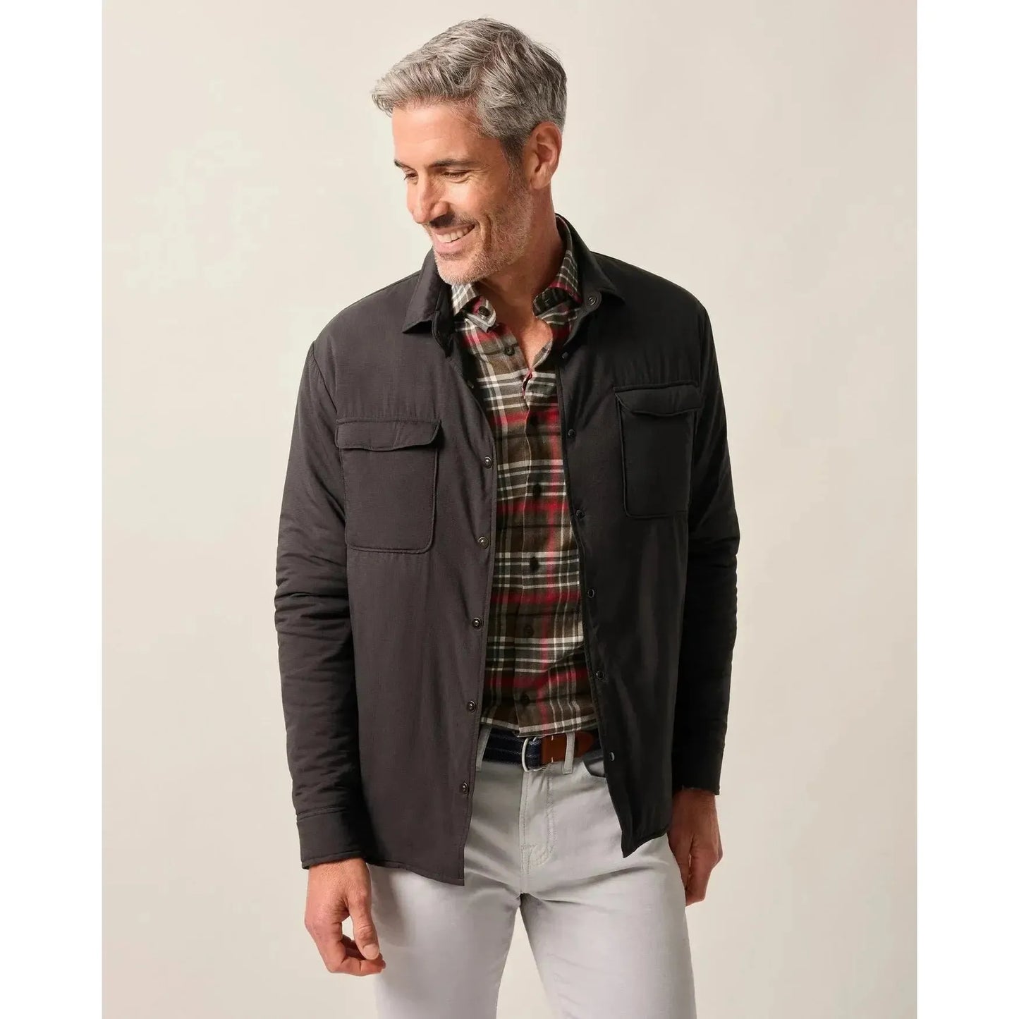 DENZEL SNAPFRONT SHIRT JACKET-MENS LIGHTWEIGHT COATS & JACKETS-JOHNNIE-O-JB Evans Fashions & Footwear