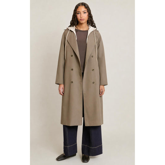 DETACHABLE TRENCH-LADIES LIGHTWEIGHT COATS & JACKETS-DEX-JB Evans Fashions & Footwear