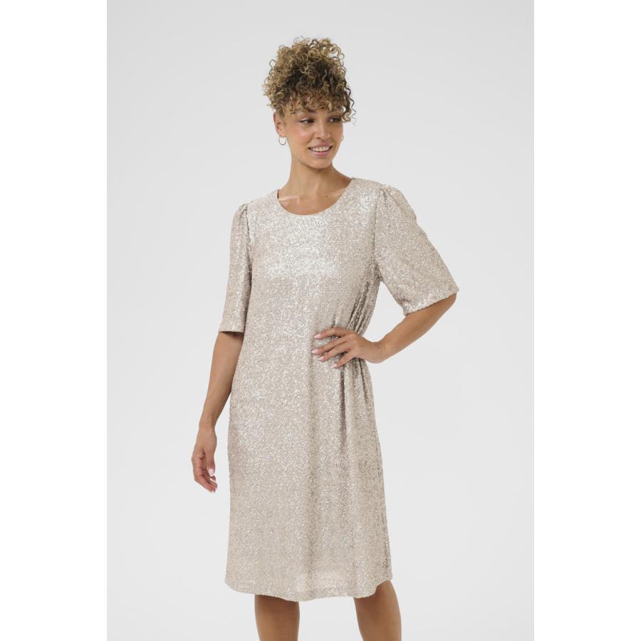 DIDDI DRESS-LADIES DRESSES & JUMPERS-CREAM-JB Evans Fashions & Footwear