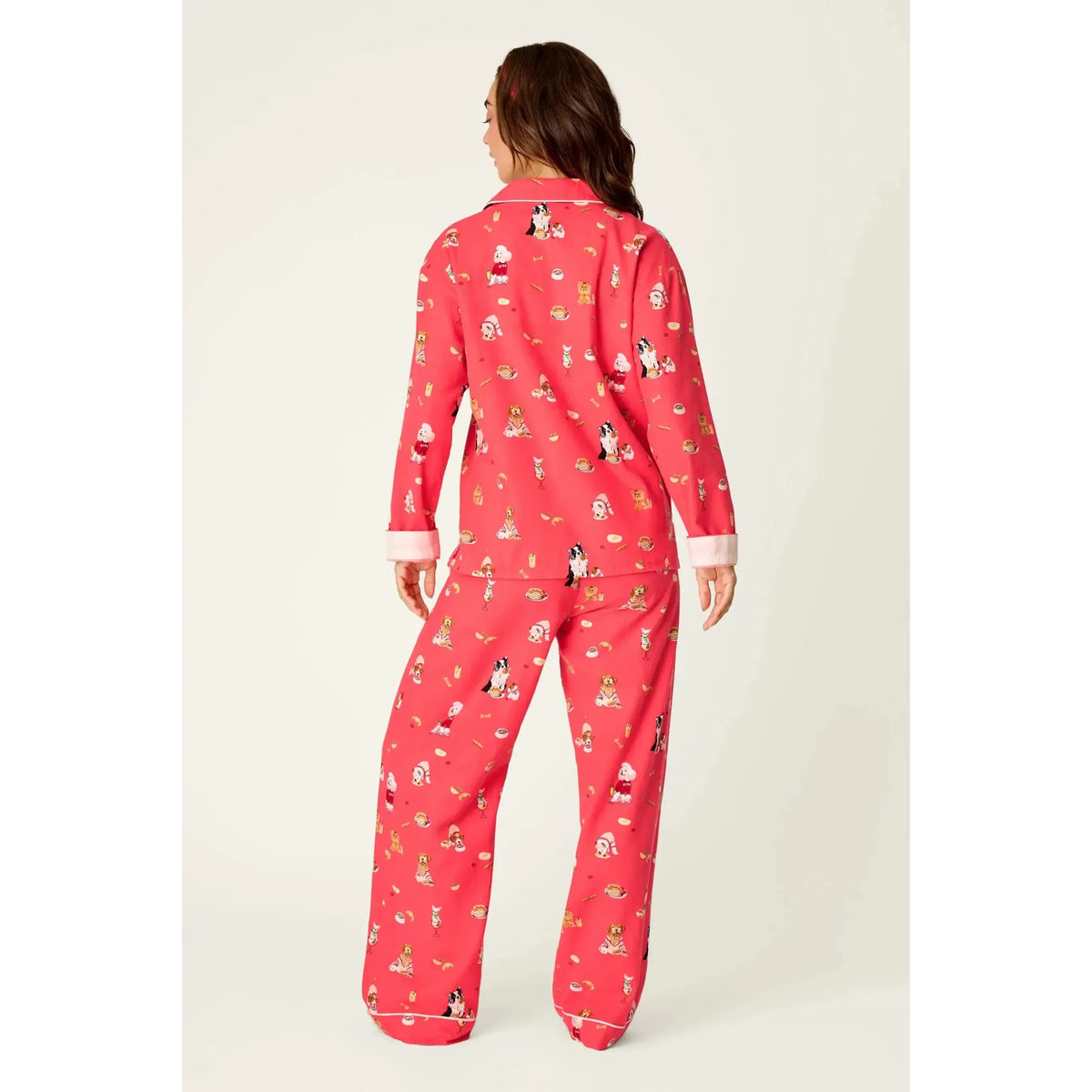 DOGS WHO BRUNCH HERITAGE FLANNEL PJ SET-LADIES LOUNGE & SLEEPWEAR-PJ SALVAGE-JB Evans Fashions & Footwear