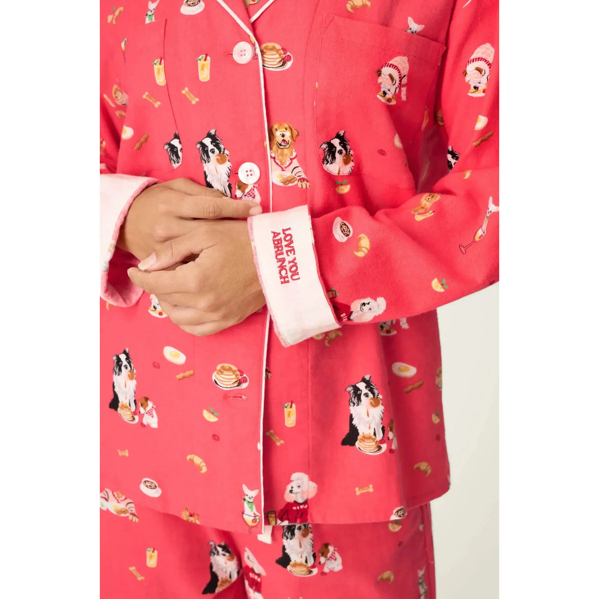 DOGS WHO BRUNCH HERITAGE FLANNEL PJ SET-LADIES LOUNGE & SLEEPWEAR-PJ SALVAGE-JB Evans Fashions & Footwear