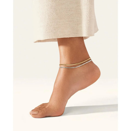 DOUBLE AMALFI ANKLET - L-LADIES ACCESSORIES-JENNY BIRD-JB Evans Fashions & Footwear