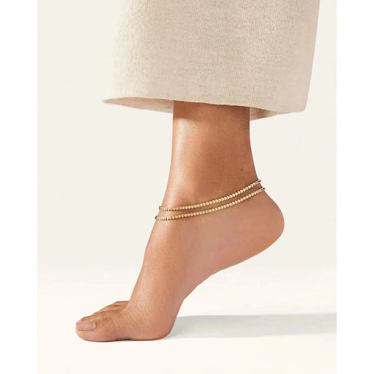 DOUBLE AMALFI ANKLET - M-LADIES ACCESSORIES-JENNY BIRD-JB Evans Fashions & Footwear