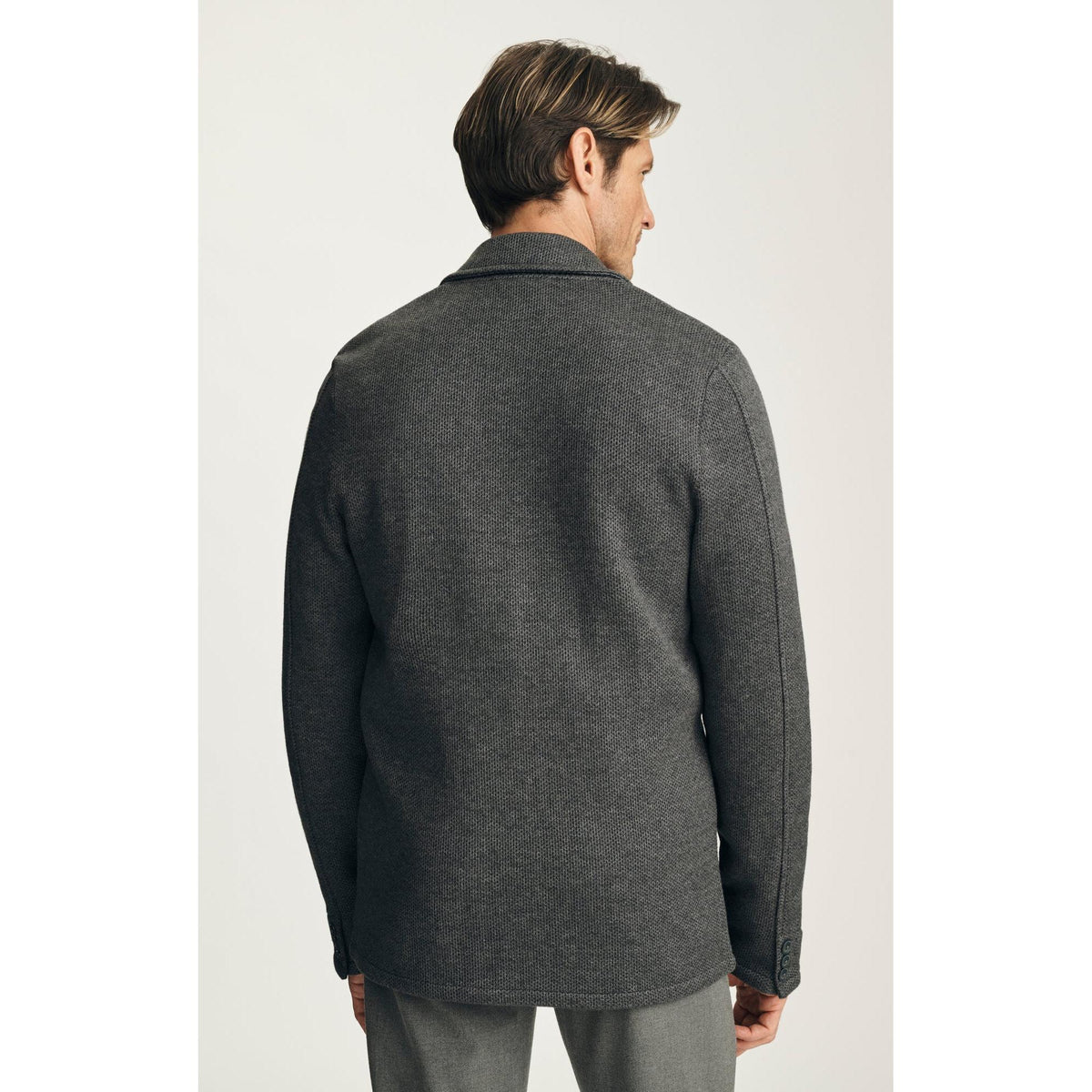 DOUBLE FACE BLAZER ANTHRACITE MELANGE-MENS BLAZERS-34 HERITAGE-JB Evans Fashions & Footwear