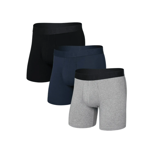 DROPTEMP COOLING COTTON BOXER BREIF FLY 3PK-MENS UNDERWEAR-SAXX UNDERWEAR-JB Evans Fashions & Footwear