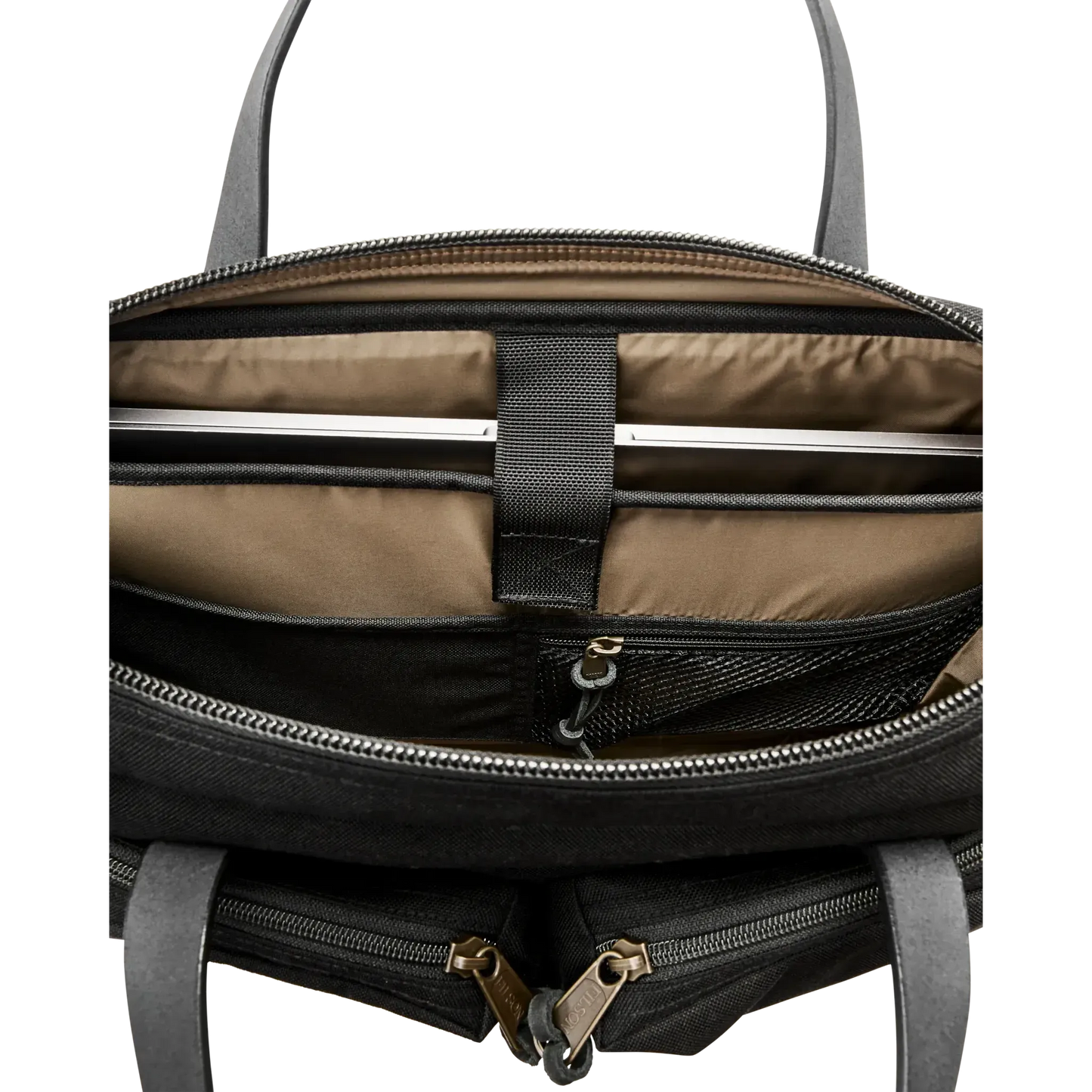 DRYDEN BRIEFCASE BLACK-TRAVEL ACCESSORIES-FILSON-JB Evans Fashions & Footwear