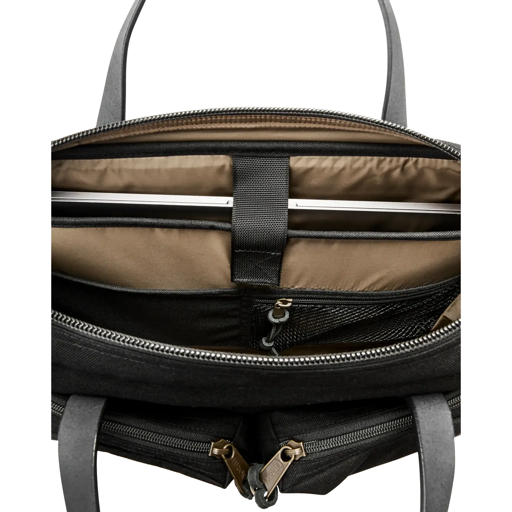 DRYDEN BRIEFCASE BLACK-TRAVEL ACCESSORIES-FILSON-JB Evans Fashions & Footwear