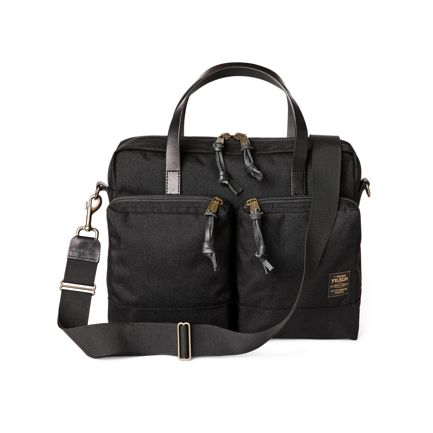 DRYDEN BRIEFCASE BLACK-TRAVEL ACCESSORIES-FILSON-JB Evans Fashions & Footwear