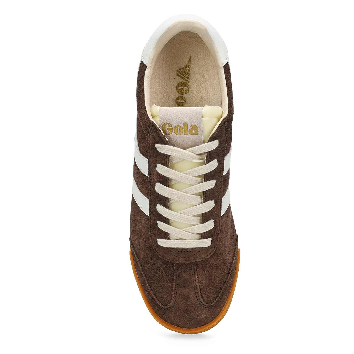 ELAN IN MOCHA WHITE-LADIES SNEAKERS-GOLA-JB Evans Fashions & Footwear