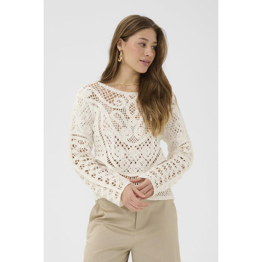 ELLY KNIT PULLOVER-LADIES TOPS-CREAM-JB Evans Fashions & Footwear