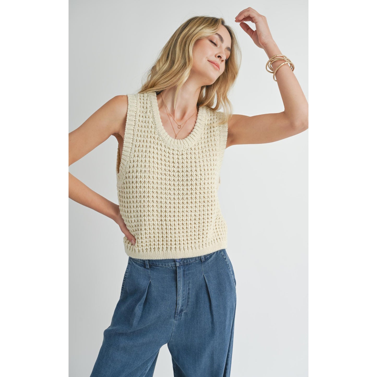 ELSIE SWEATER TANK-LADIES SWEATERS & KNITS-SADIE & SAGE-JB Evans Fashions & Footwear