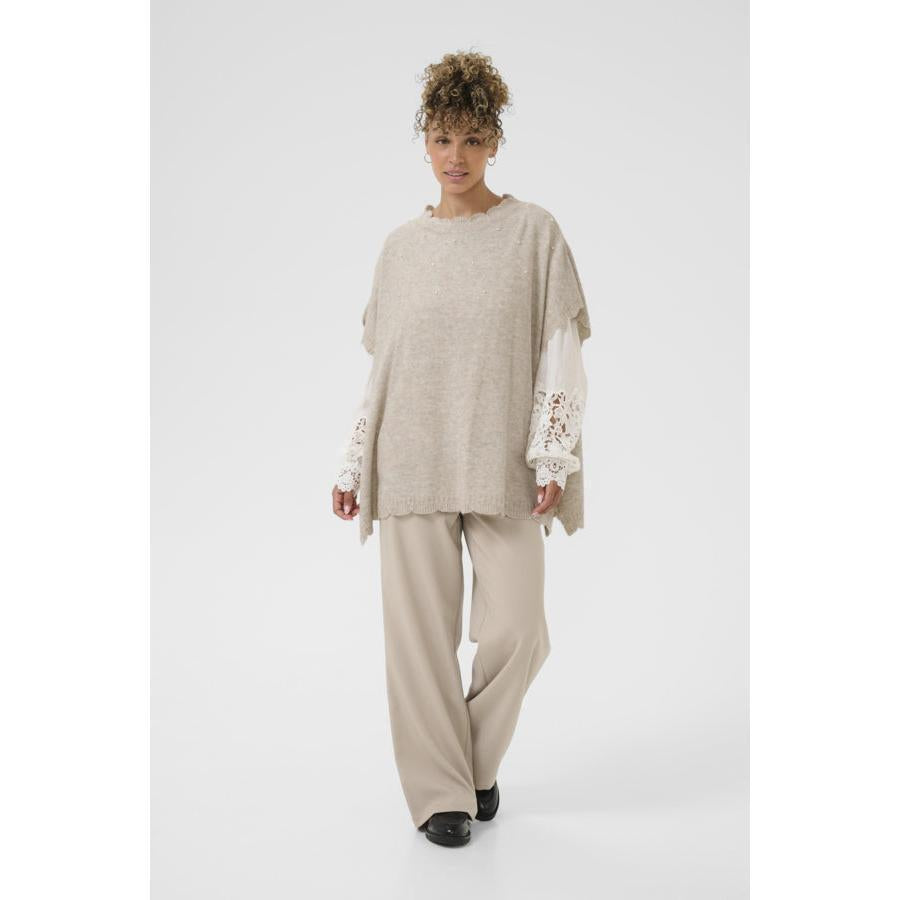 EMANUELLA PONCHO-LADIES LIGHTWEIGHT COATS & JACKETS-CREAM-JB Evans Fashions & Footwear