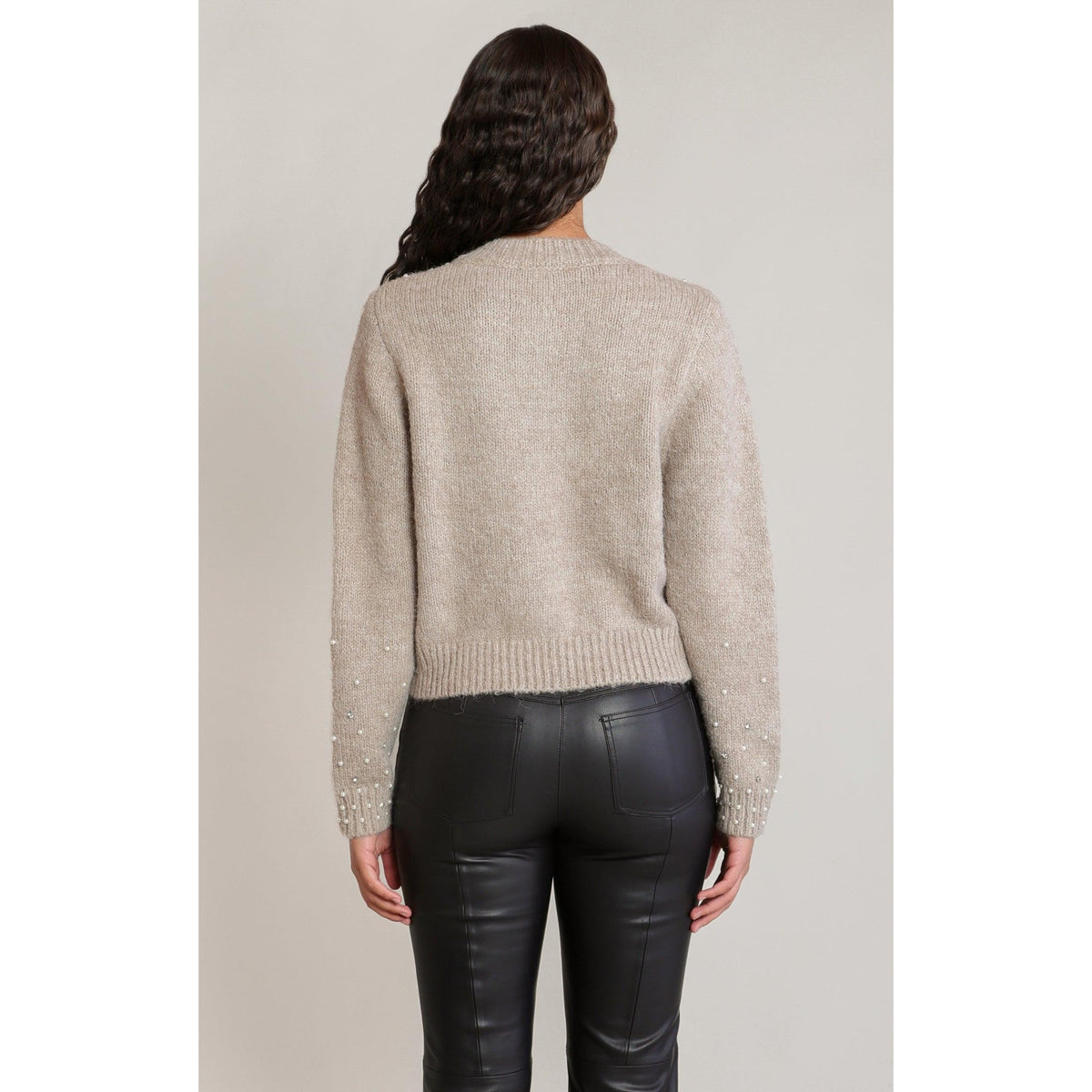 EMBELLESHED CREWNECK CARDIGAN-LADIES SWEATERS & KNITS-DEX-JB Evans Fashions & Footwear