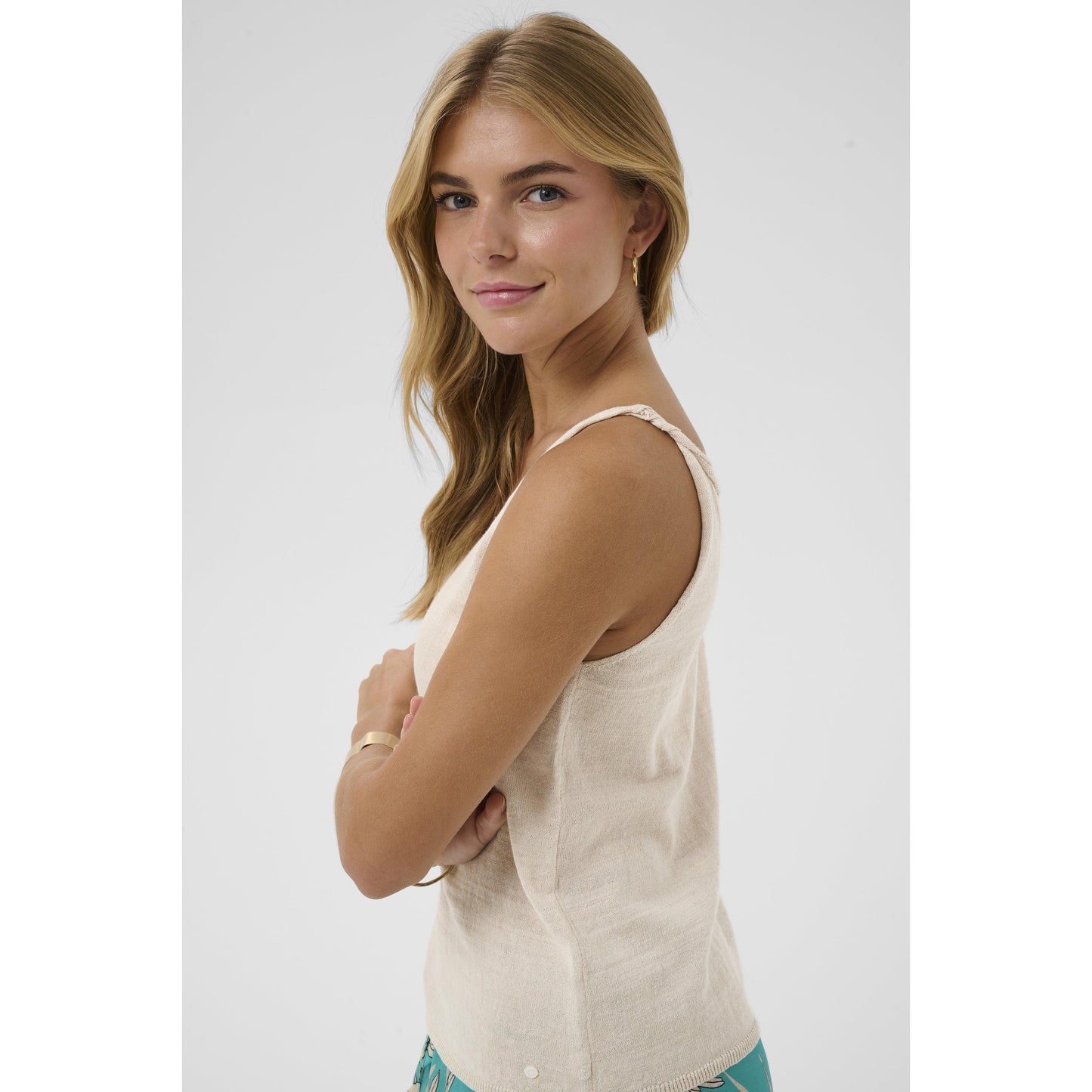 EVISA KNIT TOP-LADIES TOPS-CREAM-JB Evans Fashions & Footwear
