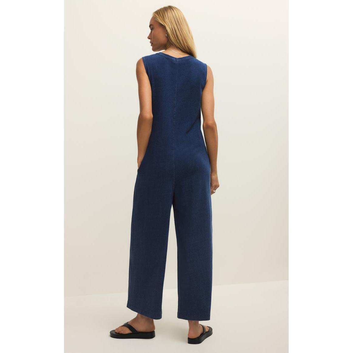 FIONA JERSEY DENIM JUMPSUIT-LADIES DRESSES & JUMPERS-Z SUPPLY-JB Evans Fashions & Footwear