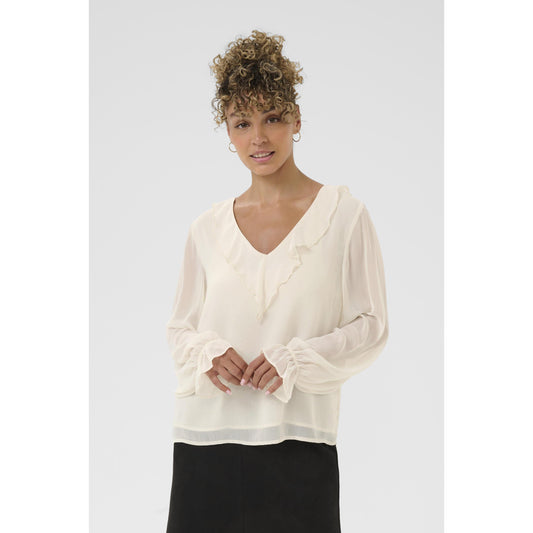FLAKE BLOUSE-LADIES TOPS-CREAM-JB Evans Fashions & Footwear