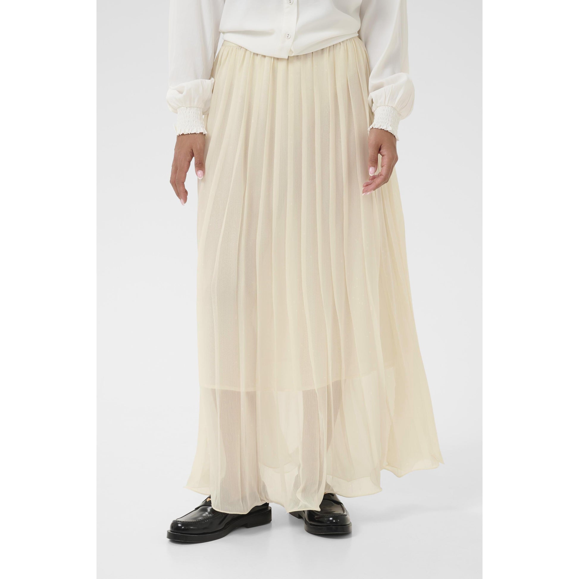 FLAKE SKIRT-SKIRTS-CREAM-JB Evans Fashions & Footwear