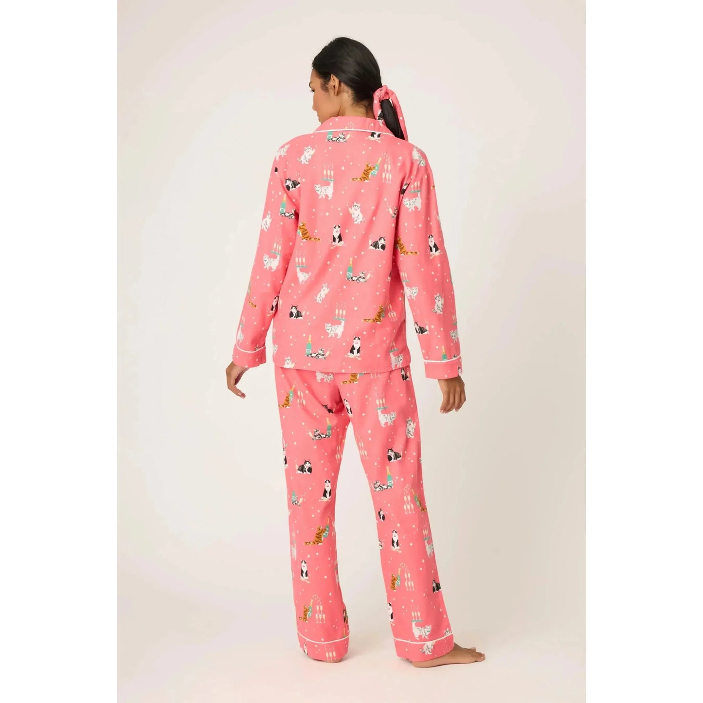 FLANNEL PJ SET "LET'S GET FIZZICAL"-LADIES LOUNGE & SLEEPWEAR-PJ SALVAGE-JB Evans Fashions & Footwear