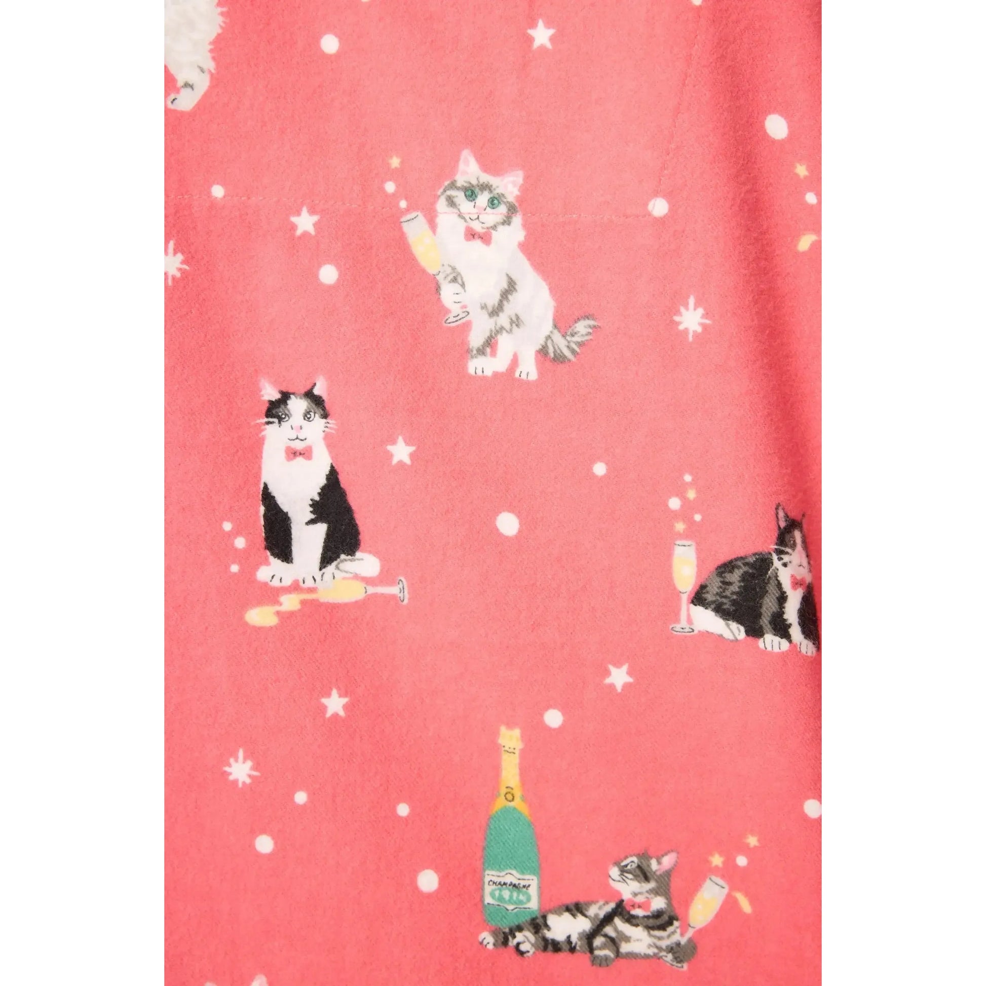 FLANNEL PJ SET "LET'S GET FIZZICAL"-LADIES LOUNGE & SLEEPWEAR-PJ SALVAGE-JB Evans Fashions & Footwear