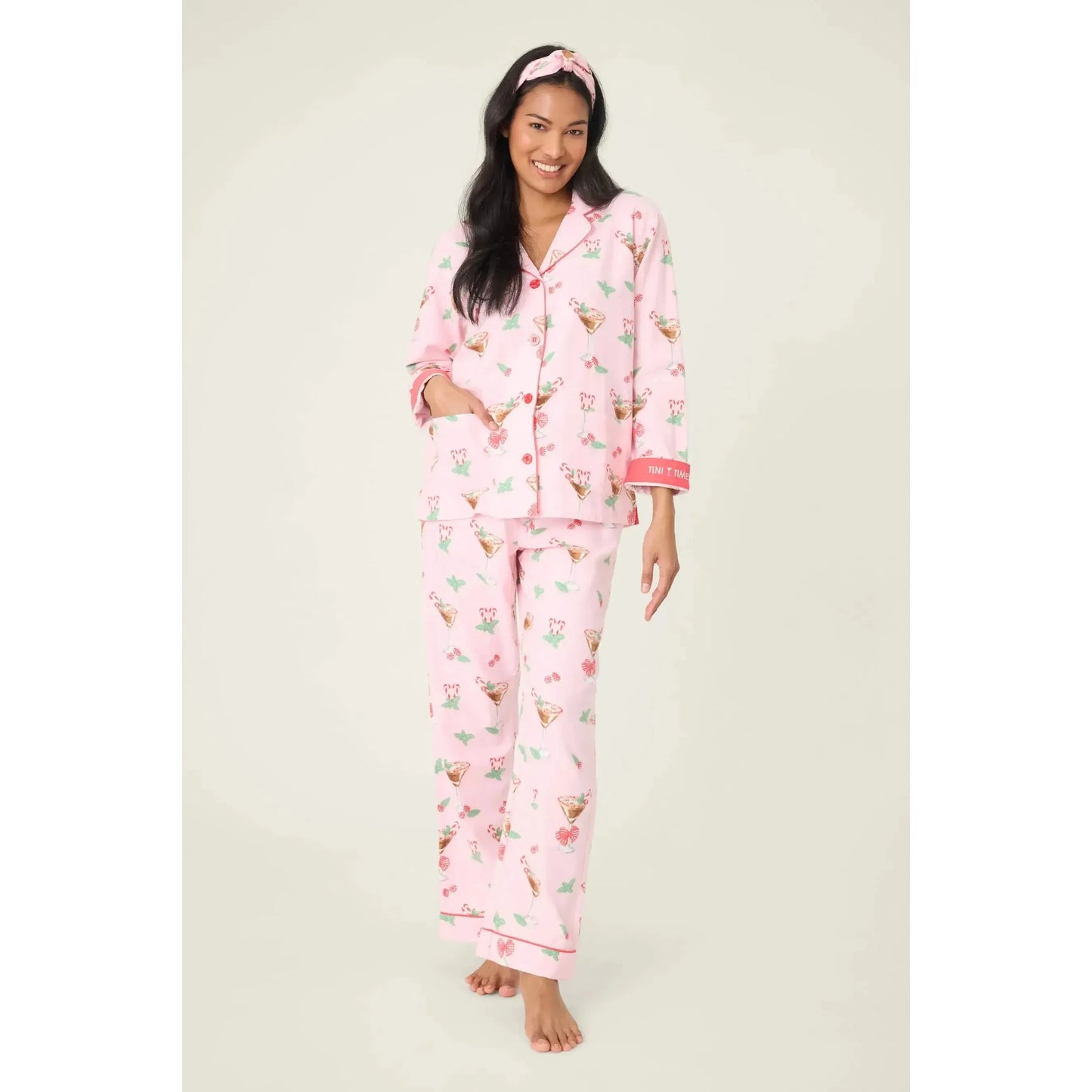 FLANNEL PJ SET "TINI TIME"-LADIES LOUNGE & SLEEPWEAR-PJ SALVAGE-JB Evans Fashions & Footwear