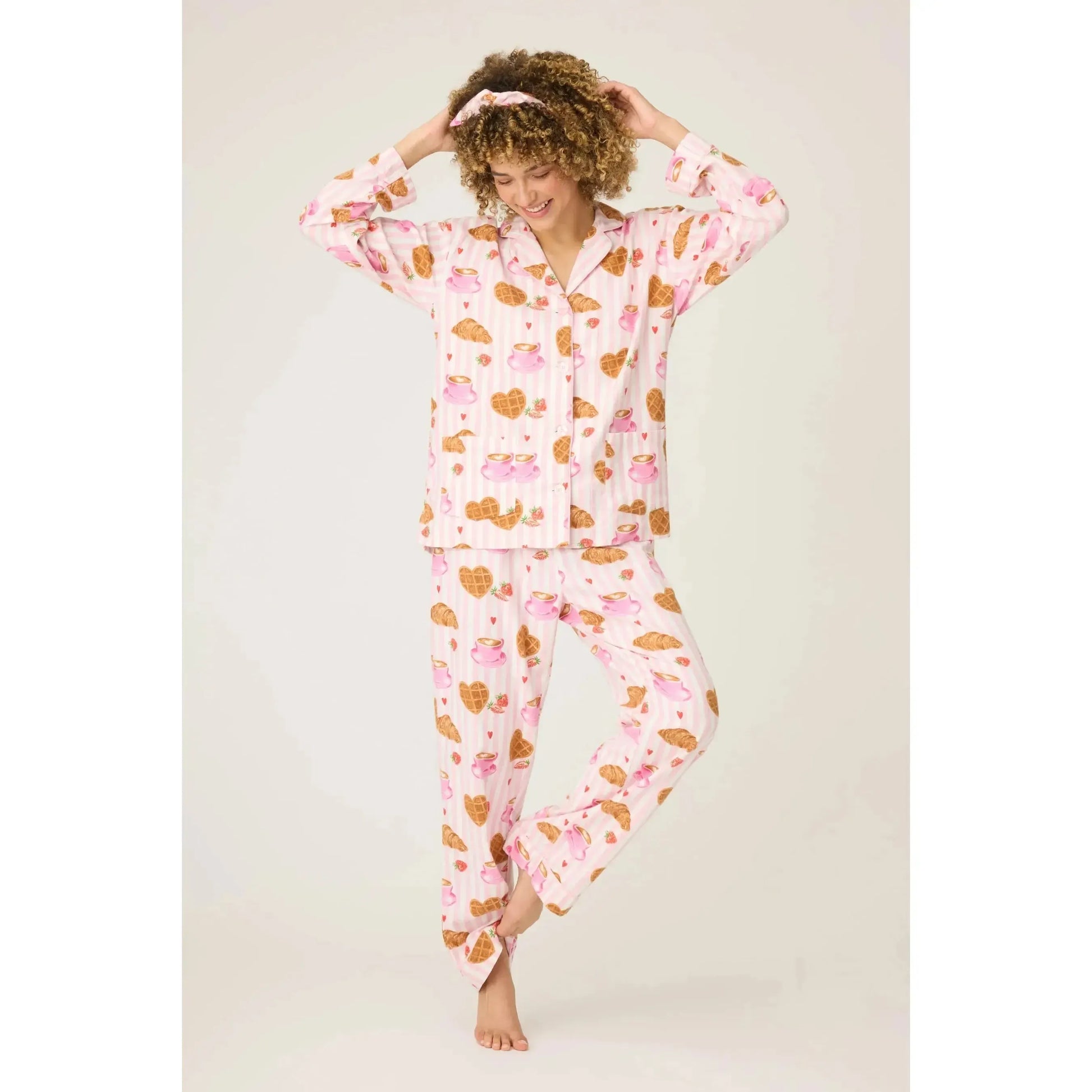 FLANNELS PJ SET BRUNCH CLUB-LADIES LOUNGE & SLEEPWEAR-PJ SALVAGE-JB Evans Fashions & Footwear
