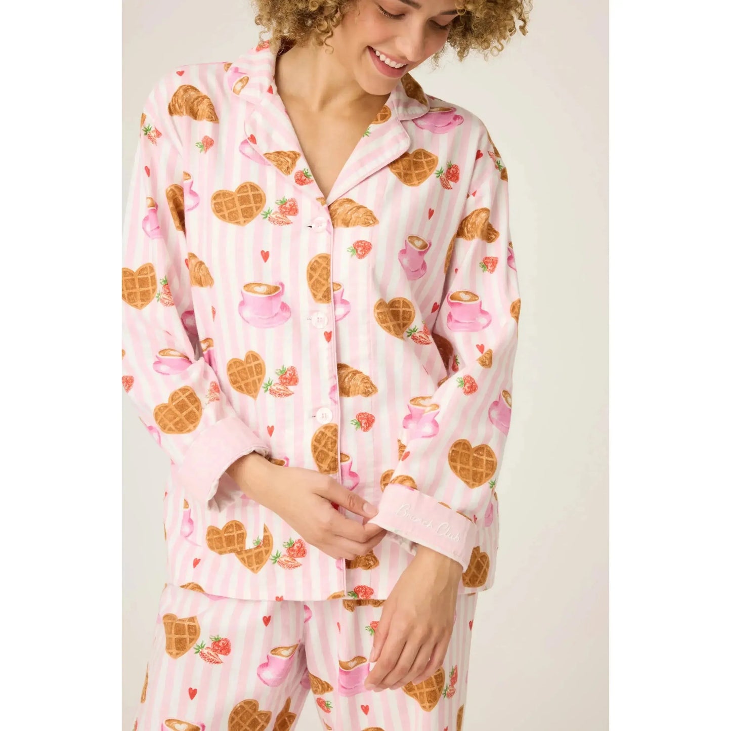 FLANNELS PJ SET BRUNCH CLUB-LADIES LOUNGE & SLEEPWEAR-PJ SALVAGE-JB Evans Fashions & Footwear