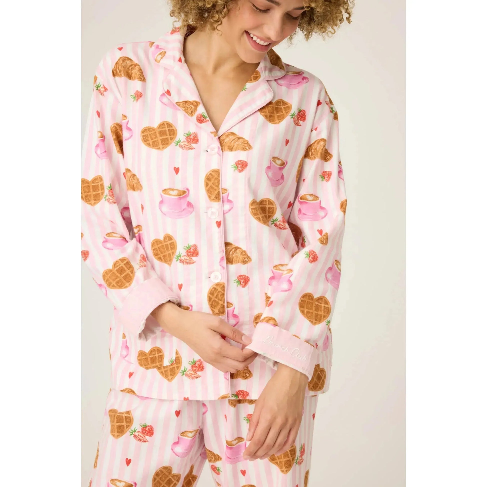 FLANNELS PJ SET BRUNCH CLUB-LADIES LOUNGE & SLEEPWEAR-PJ SALVAGE-JB Evans Fashions & Footwear
