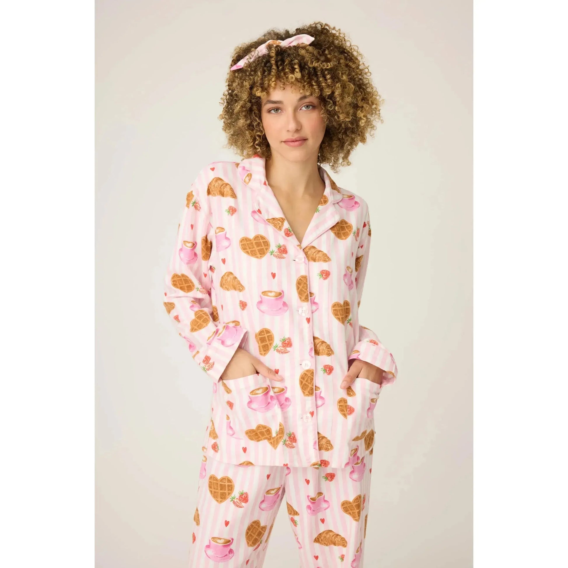 FLANNELS PJ SET BRUNCH CLUB-LADIES LOUNGE & SLEEPWEAR-PJ SALVAGE-JB Evans Fashions & Footwear