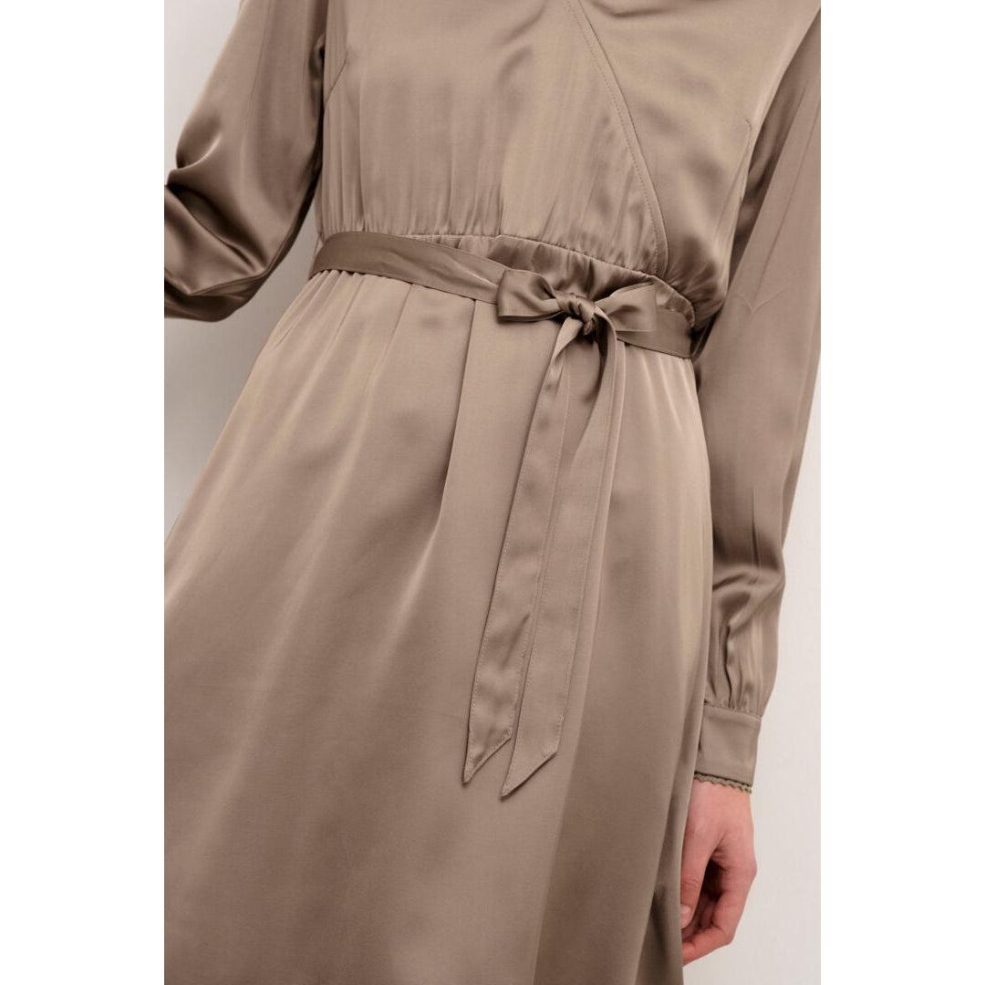 Cream silk hotsell wrap dress