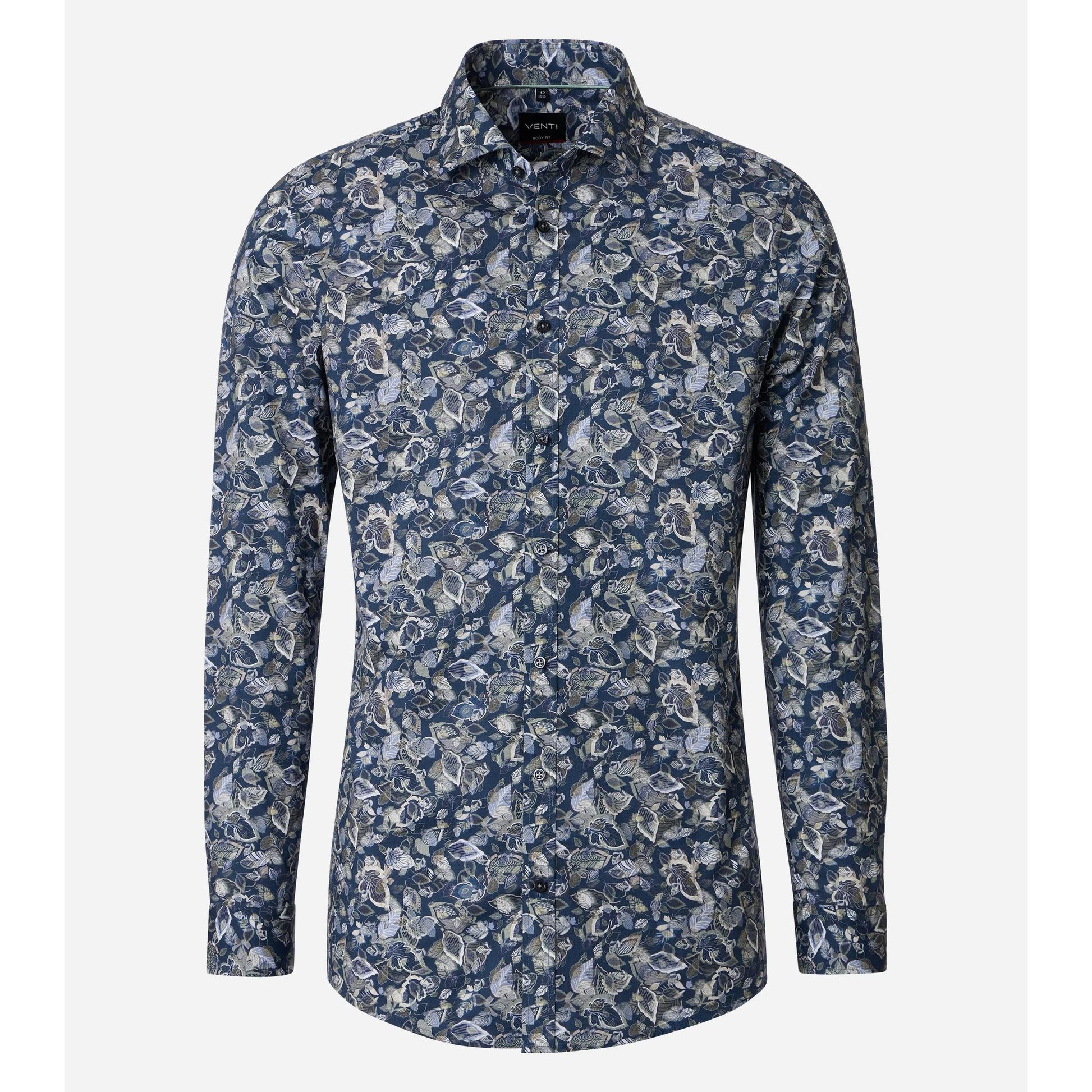 FLORAL PRINT BODY FIT-MENS DRESS SHIRTS-VENTI-JB Evans Fashions & Footwear