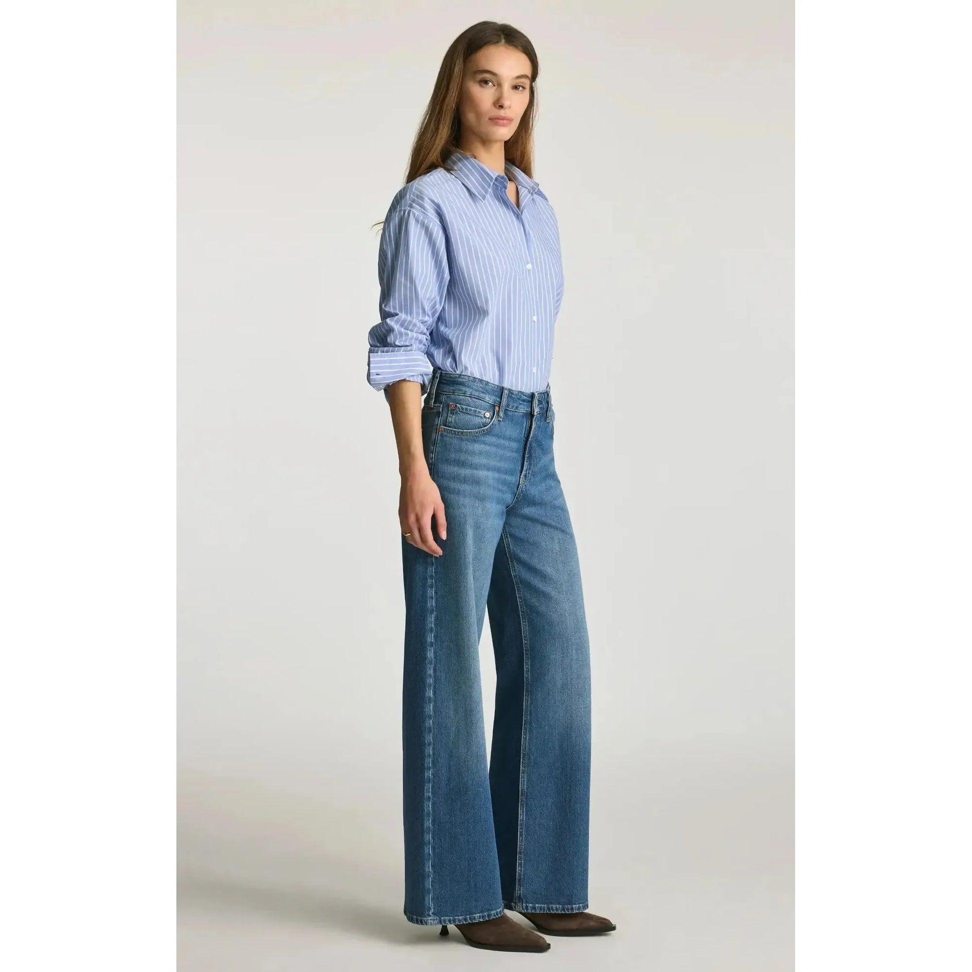 FLORIDA MID BRUSHED CLASSIC BLUE-LADIES DENIM-MAVI-JB Evans Fashions & Footwear