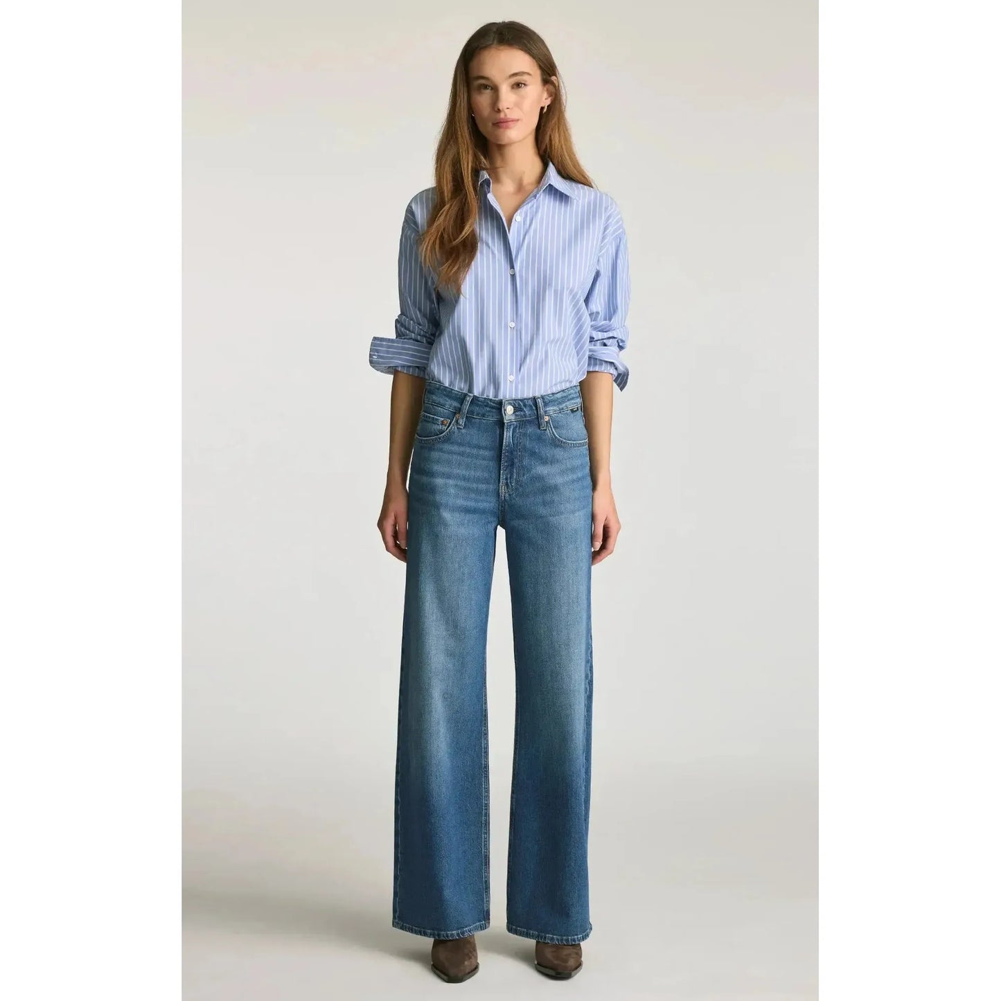 FLORIDA MID BRUSHED CLASSIC BLUE-LADIES DENIM-MAVI-JB Evans Fashions & Footwear