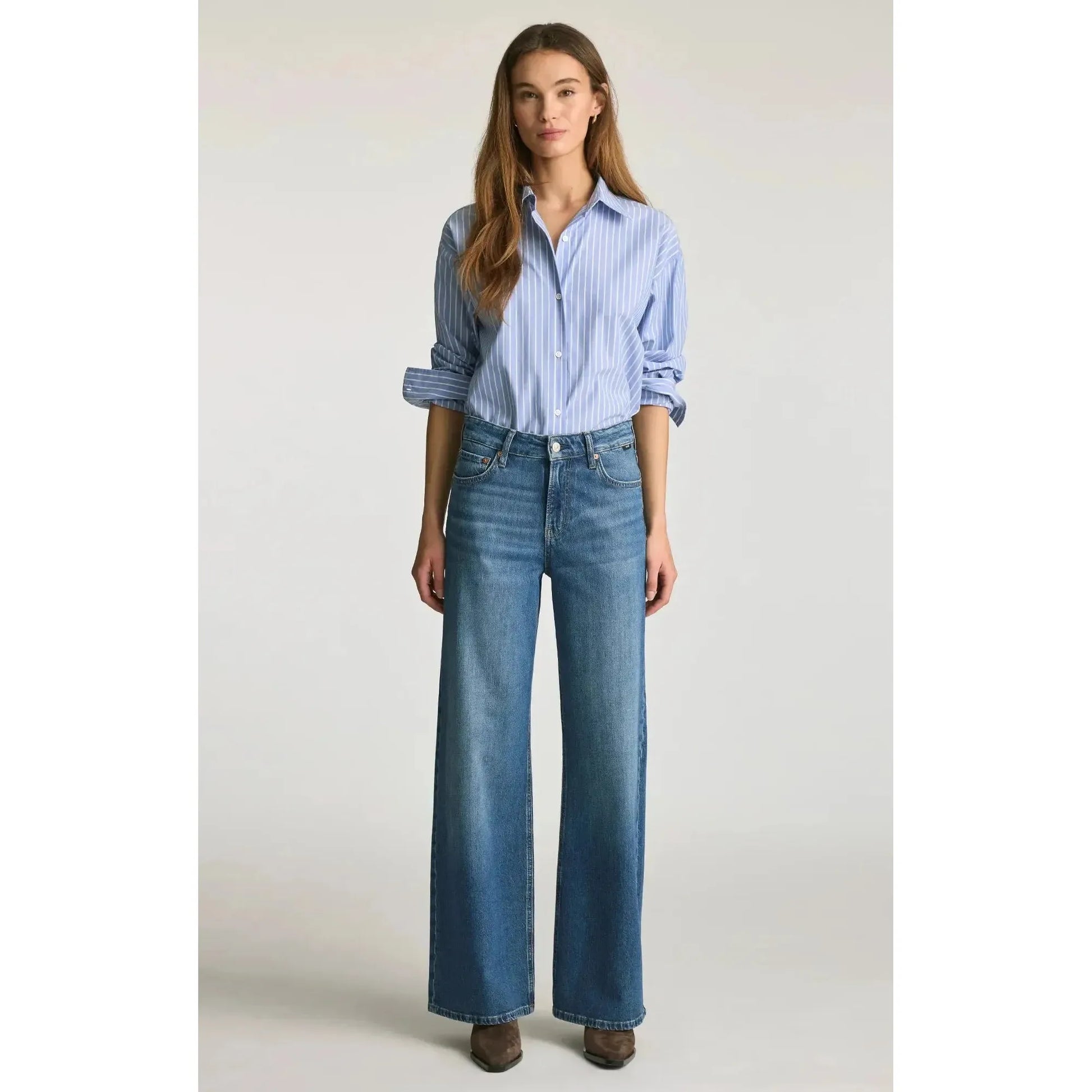 FLORIDA MID BRUSHED CLASSIC BLUE-LADIES DENIM-MAVI-JB Evans Fashions & Footwear