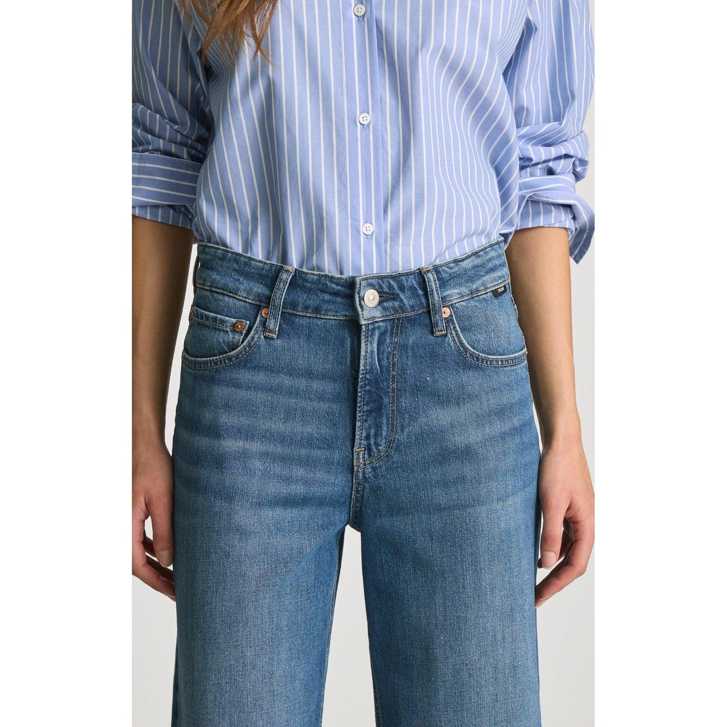 FLORIDA MID BRUSHED CLASSIC BLUE-LADIES DENIM-MAVI-JB Evans Fashions & Footwear