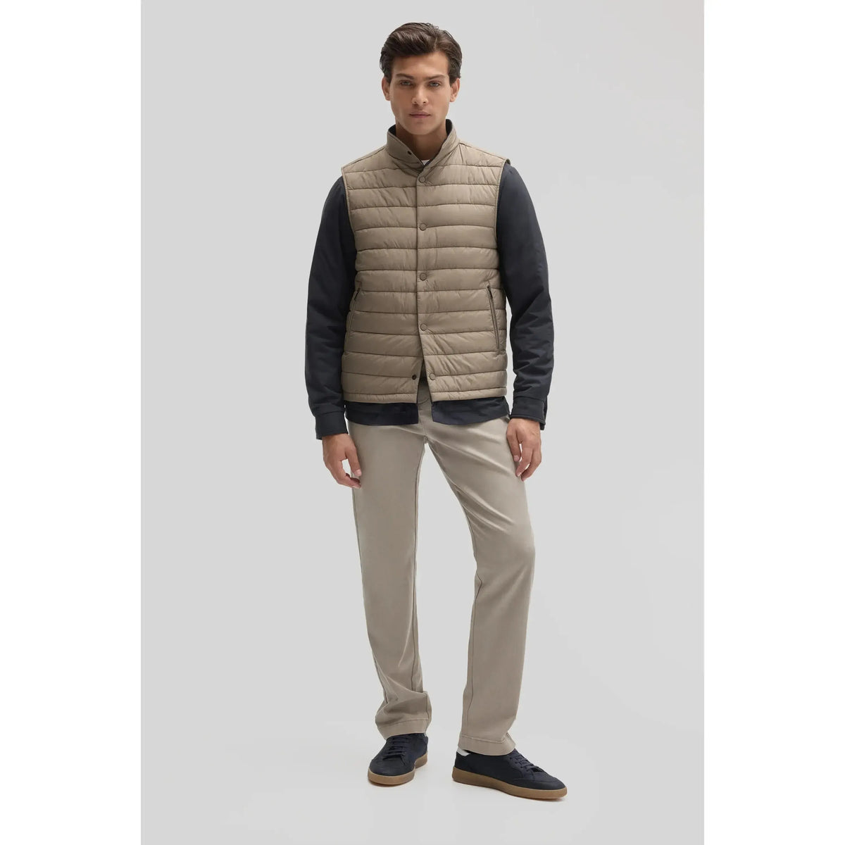 FLORIO REVERSIBLE SNAP JACKET-MENS LIGHTWEIGHT COATS & JACKETS-ROBERT BARAKETT-JB Evans Fashions & Footwear