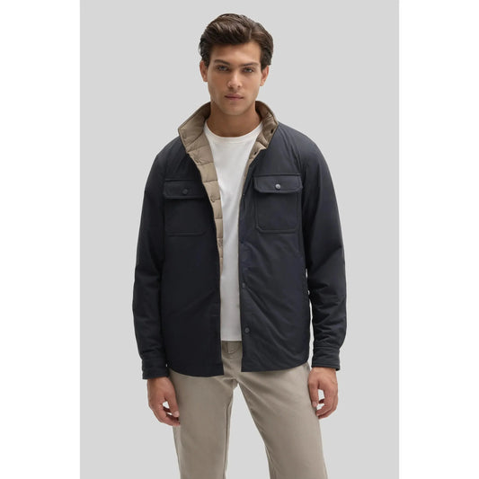 FLORIO REVERSIBLE SNAP JACKET-MENS LIGHTWEIGHT COATS & JACKETS-ROBERT BARAKETT-JB Evans Fashions & Footwear