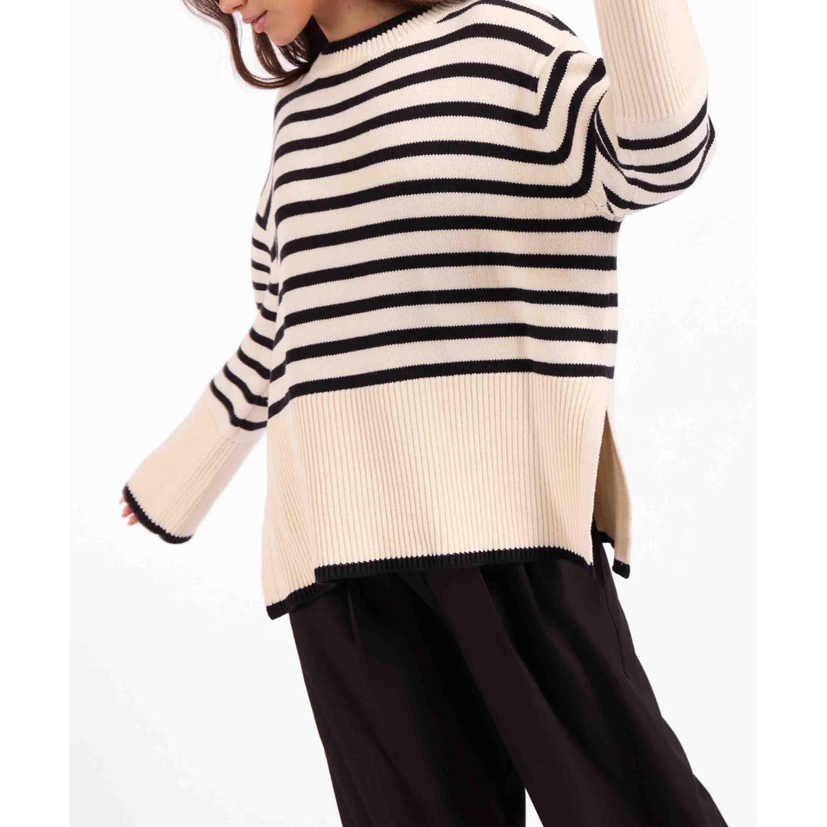 FLYNN CREWNECK SWEATER-LADIES SWEATERS & KNITS-SAGE THE LABEL-JB Evans Fashions & Footwear
