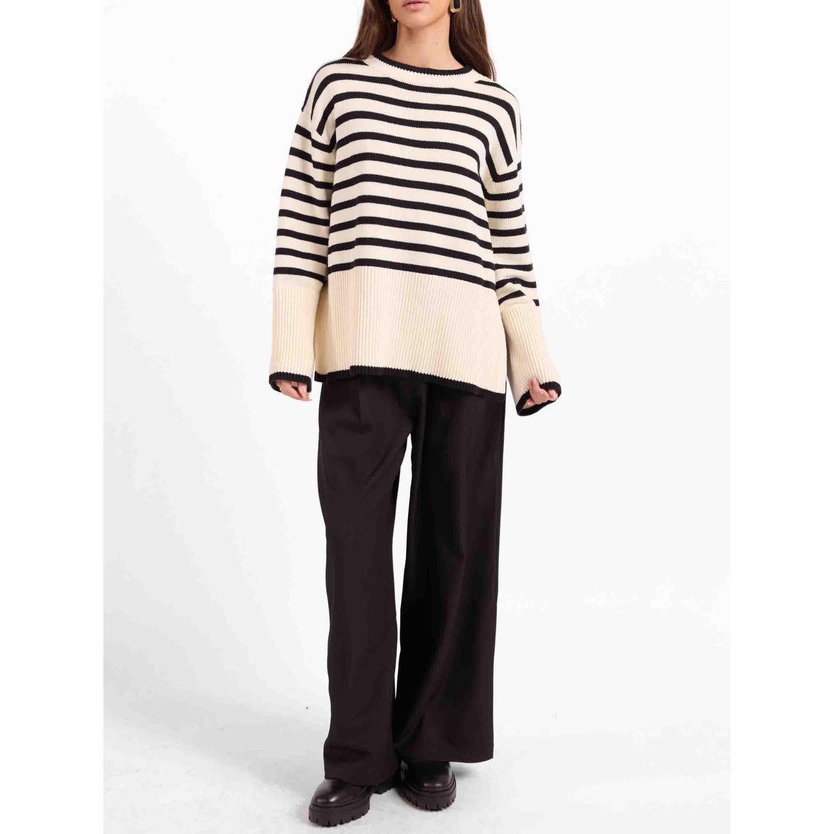 FLYNN CREWNECK SWEATER-LADIES SWEATERS & KNITS-SAGE THE LABEL-JB Evans Fashions & Footwear