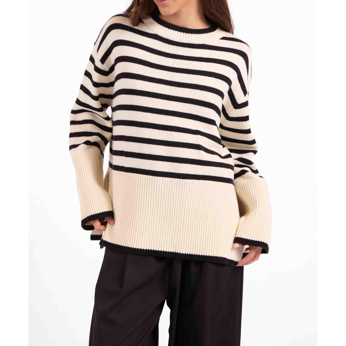 FLYNN CREWNECK SWEATER-LADIES SWEATERS & KNITS-SAGE THE LABEL-JB Evans Fashions & Footwear