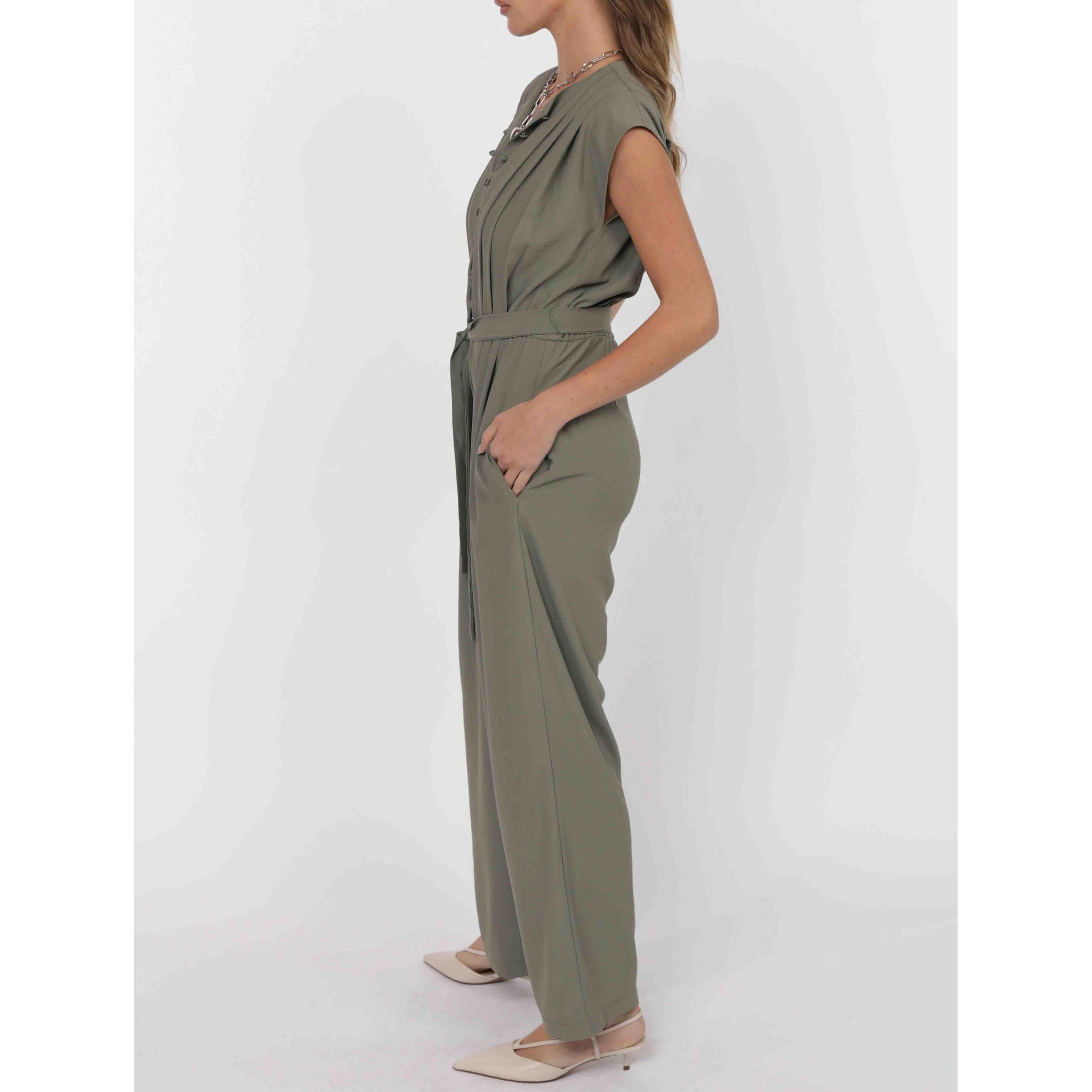 FOR YOU CREPE PLEAT BODICE JUMPSUIT-LADIES DRESSES & JUMPERS-SAGE THE LABEL-JB Evans Fashions & Footwear