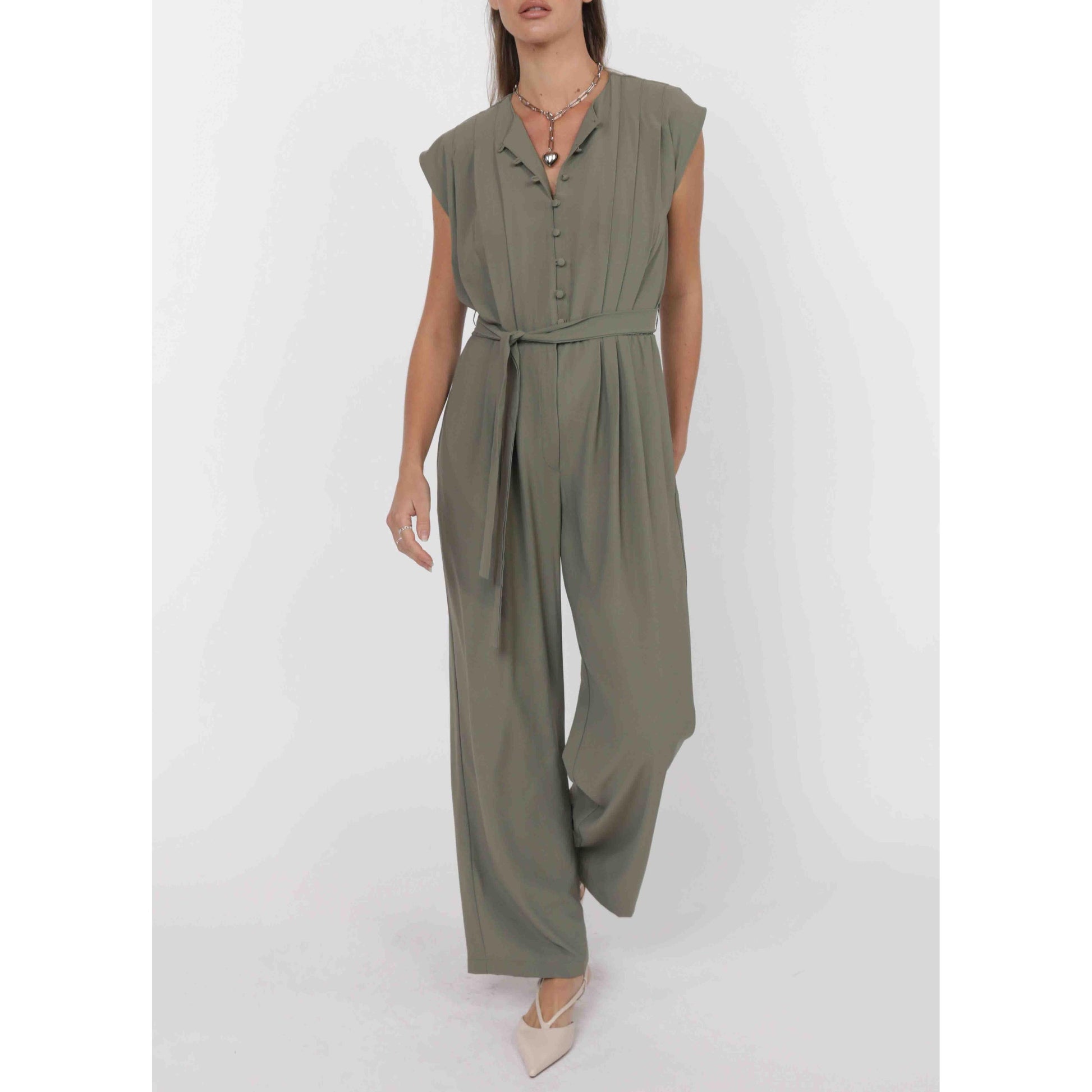 FOR YOU CREPE PLEAT BODICE JUMPSUIT-LADIES DRESSES & JUMPERS-SAGE THE LABEL-JB Evans Fashions & Footwear