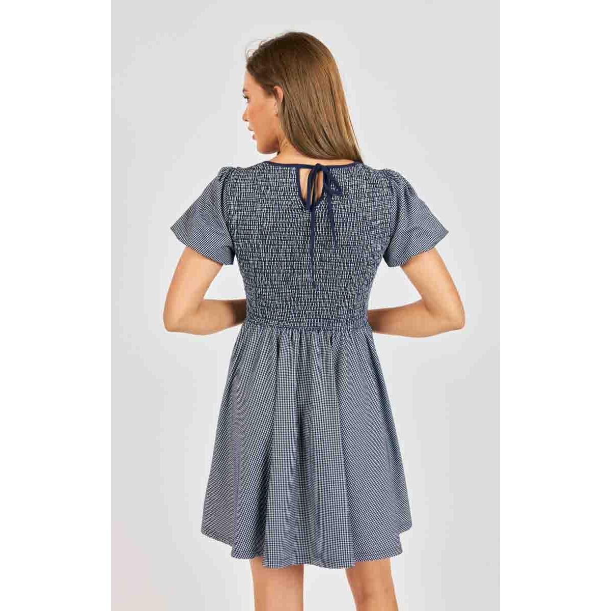 FRANKIE SMOCKED MINI DRESS-LADIES DRESSES & JUMPERS-SADIE & SAGE-JB Evans Fashions & Footwear