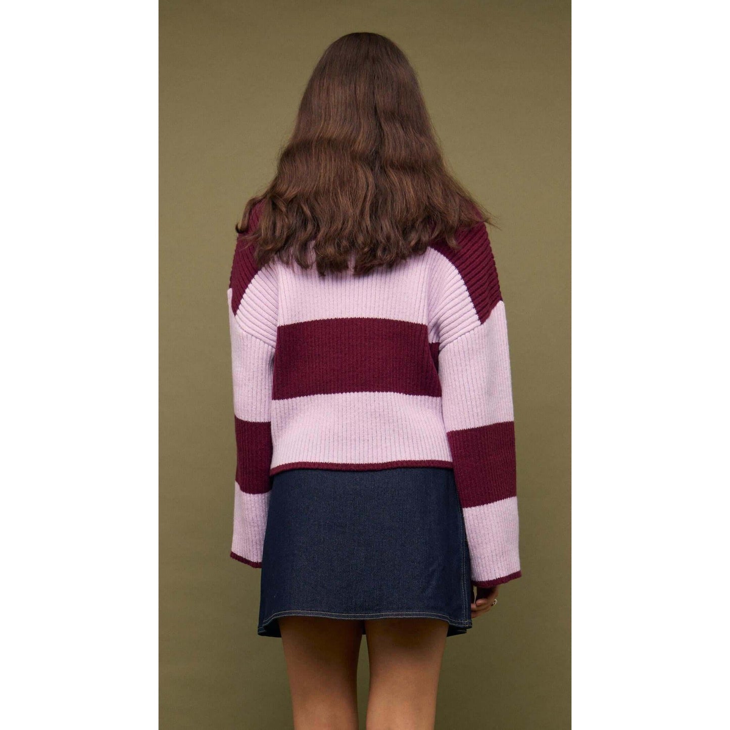 FREJA STRIPE CHUNKY KNIT-LADIES SWEATERS & KNITS-MINK PINK-JB Evans Fashions & Footwear