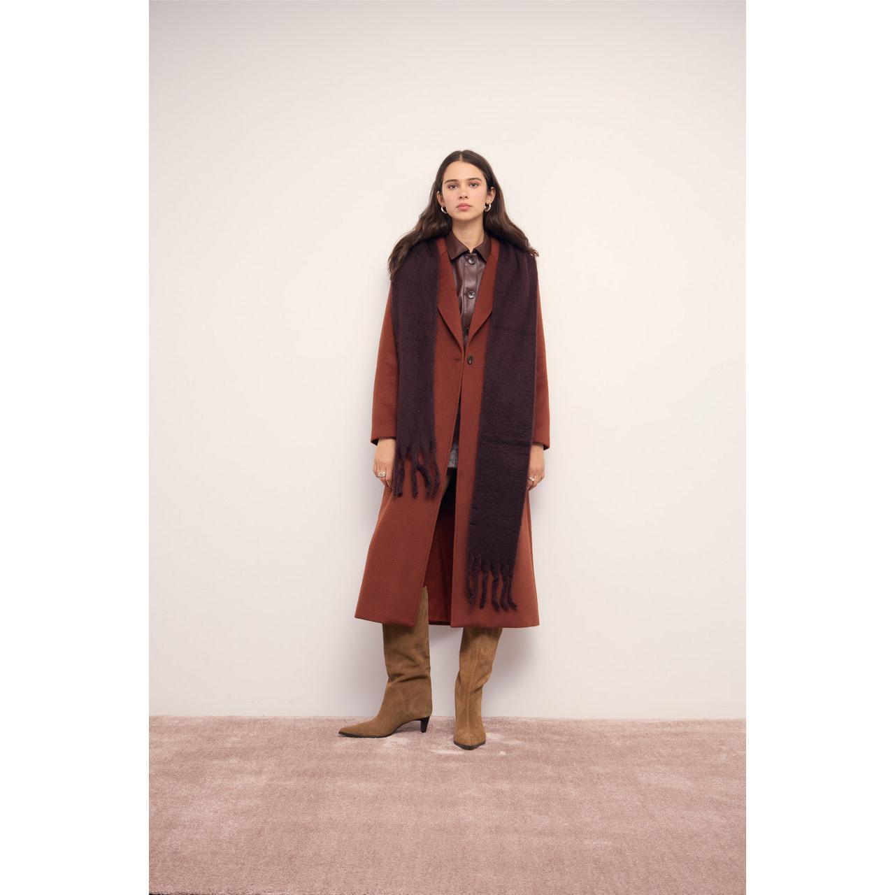 FRIDA LONG COAT-LADIES WINTER COATS & JACKETS-MINK PINK-JB Evans Fashions & Footwear